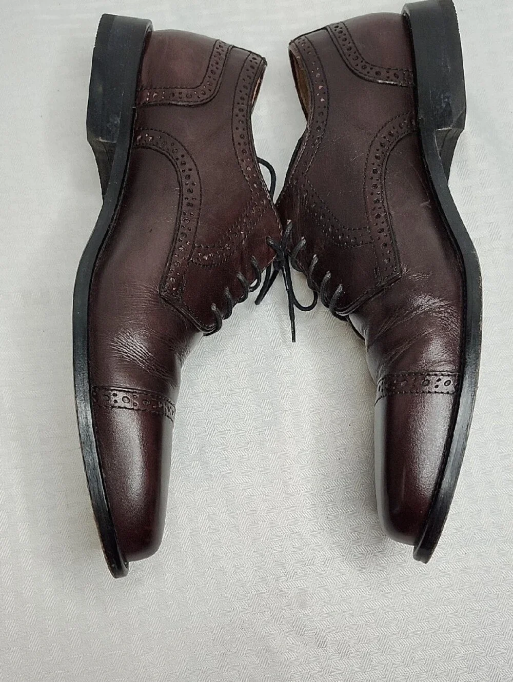 Bostonian Leather Dress Shoes Made in Italy Dk Brown
